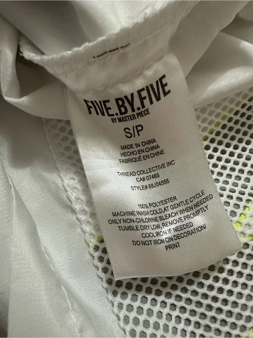 FIVE.BY.FIVE BY MASTER PIECE white windbreaker - Size S